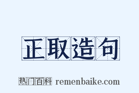 正取造句是什么意思的图片